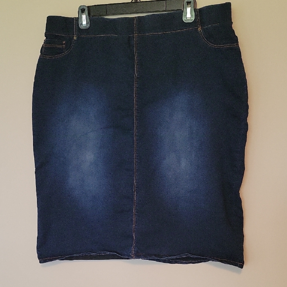 Yours Clothing Blue Knee-Length Pencil Skirt